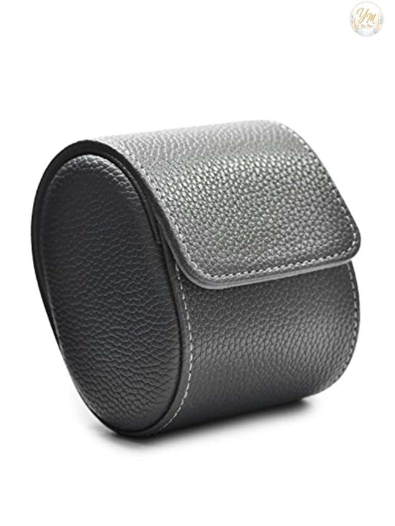 Luxury Leather Travel Watch Case Single Roll Organizer For Women